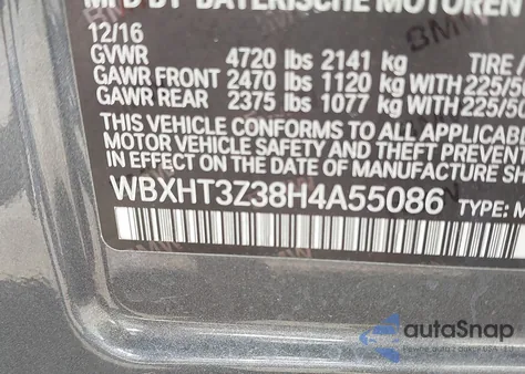 2017 BMW X1 xDrive28I z USA, uszkodzony, nr VIN WBXHT3Z38H4A55086